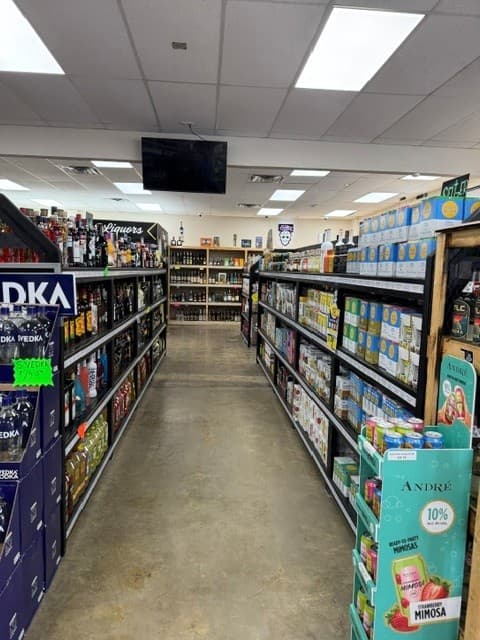 Vodka aisle with in-store display